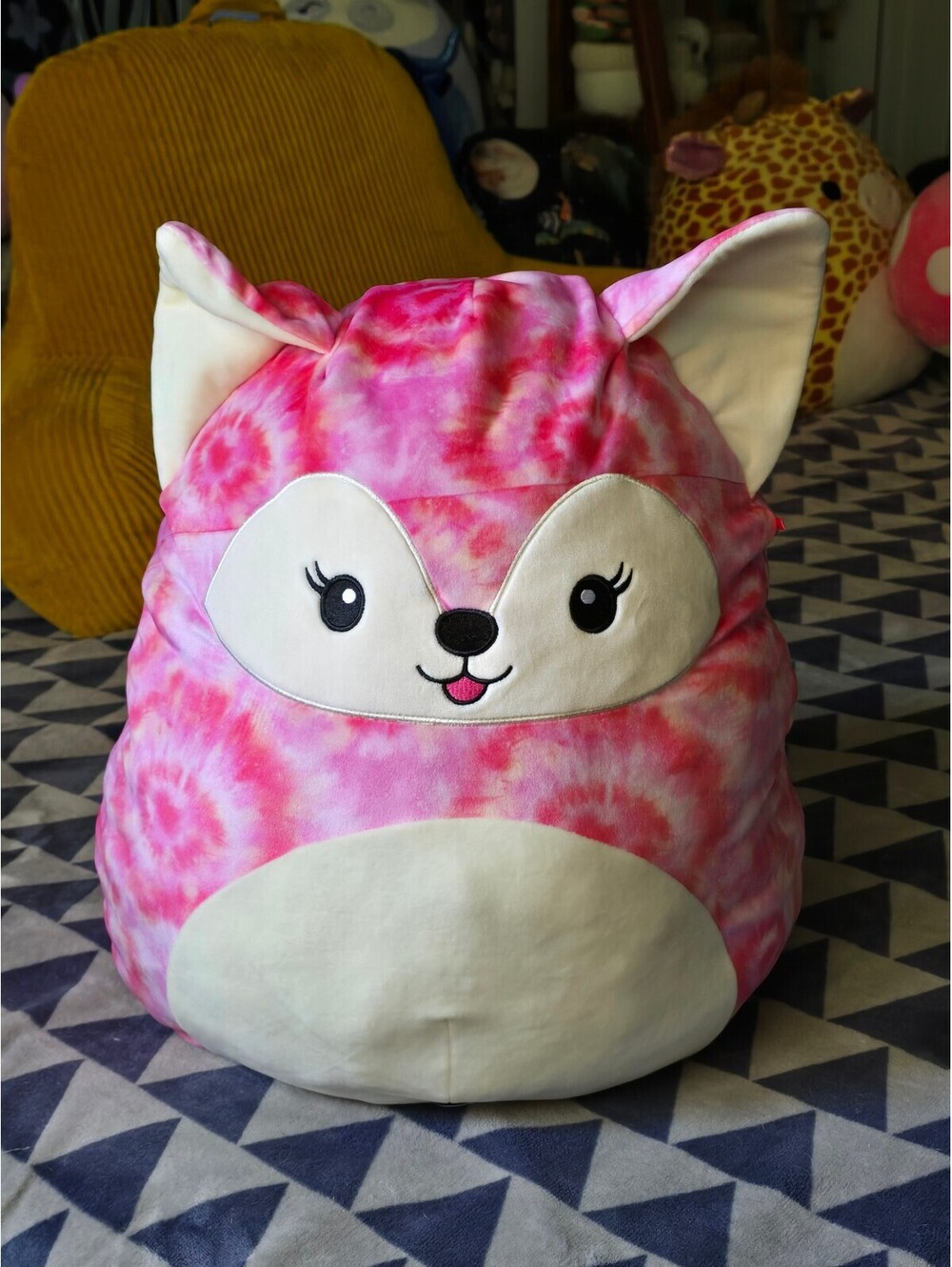 EUC Squishmallows Sabine the Tie-dyed Arctic Fox S16